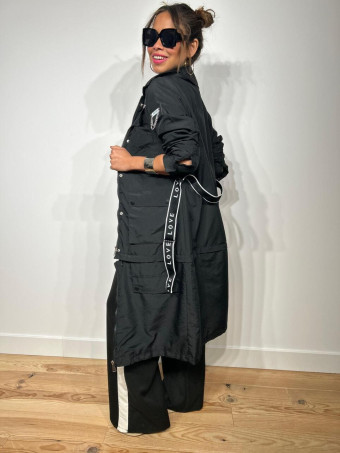 Trench Tachas Desmontable SINEWAY Negro HEVE