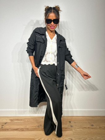 Trench Tachas Desmontable SINEWAY Negro HEVE