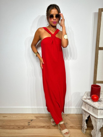 Vestido Escote Cruzado ADLEEN Rojo HEVE