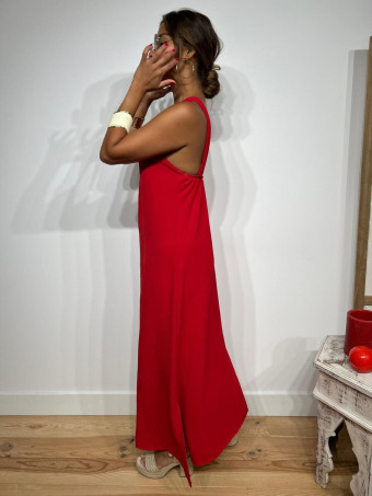 Vestido Escote Cruzado ADLEEN Rojo HEVE
