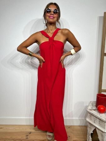 Vestido Escote Cruzado ADLEEN Rojo HEVE