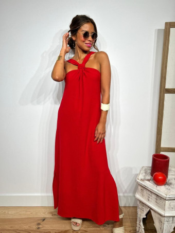 Vestido Escote Cruzado ADLEEN Rojo HEVE