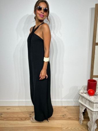 Vestido Escote Cruzado ADLEEN Negro HEVE