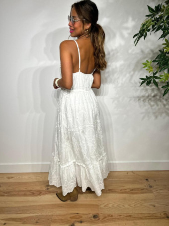 Vestido Largo Boho Chic MESMERIZE Blanco HEVE