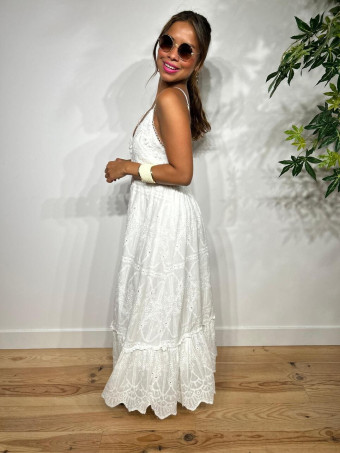 Vestido Largo Boho Chic MESMERIZE Blanco HEVE