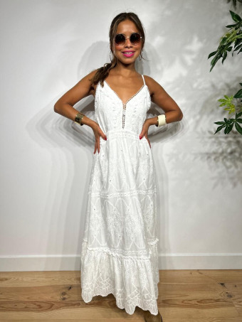 Vestido Largo Boho Chic MESMERIZE Blanco HEVE