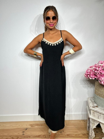 Vestido Largo Charms AZUKA Negro HEVE