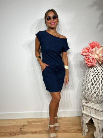 Vestido Corto Estructura POOKPUY Marino HEVE