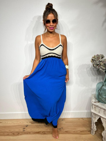Vestido Largo Crochet LIZETTE Azu Klein HEVE