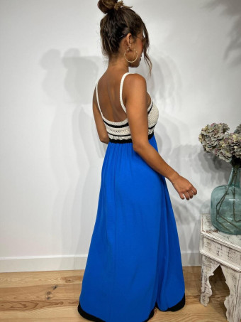 Vestido Largo Crochet LIZETTE Azu Klein HEVE