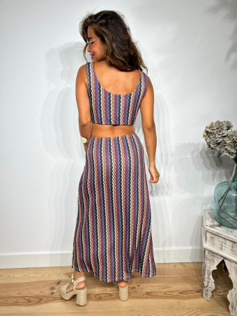 Vestido Cut Out Estampado Zigzag ZILAH Heve