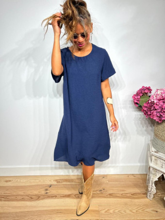 Vestido Corto Oversize MERAPHY Marino HEVE
