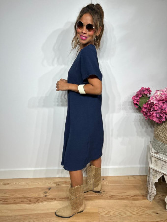 Vestido Corto Oversize MERAPHY Marino HEVE