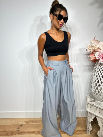 Pantalón Palazzo JEVALE Gris HEVE
