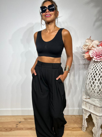 Pantalón Palazzo JEVALE Negro HEVE