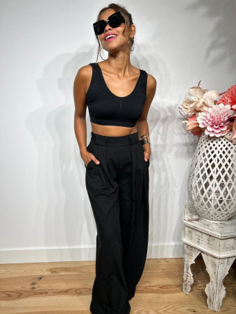 Pantalón Palazzo JEVALE Negro HEVE