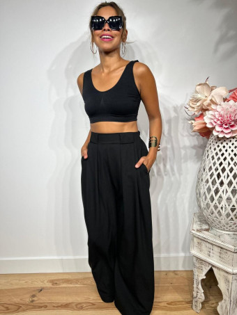 Pantalón Palazzo JEVALE Negro HEVE