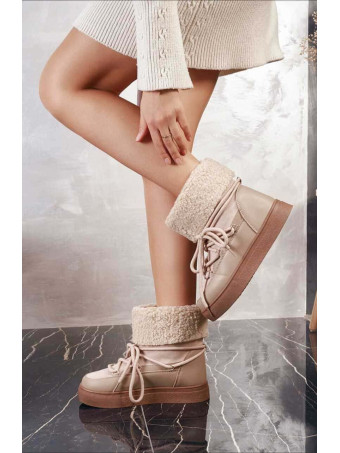 Bota Apre Ski Efecto Piel WINTRA Taupe HEVE