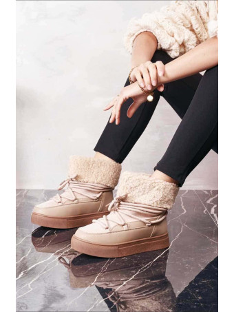 Bota Apre Ski Efecto Piel WINTRA Taupe HEVE