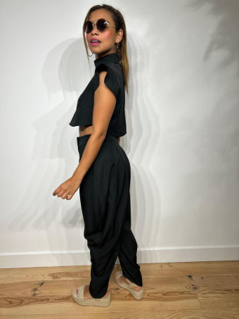 Conjunto Top y Pantalón AURAH Negro HEVE