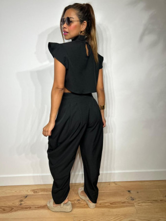 Conjunto Top y Pantalón AURAH Negro HEVE