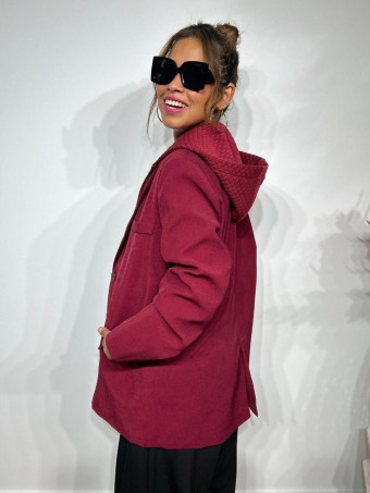 Blazer con Capucha HAREBACK Burdeos HEVE