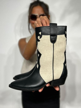 Bota Combinada Media Caña MACKEENA Negro HEVE