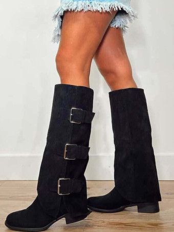 Bota Polaina Hebillas MOISSER Negro HEVE
