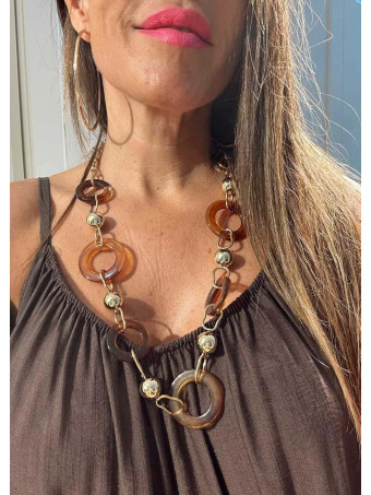 Collar Cadena y Arandelas TULSA Oro/Carey 101 HEVE