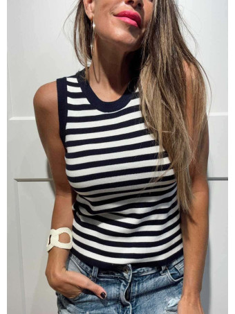 Punto Rayas Manga Sisa SAILEN Marino HEVE