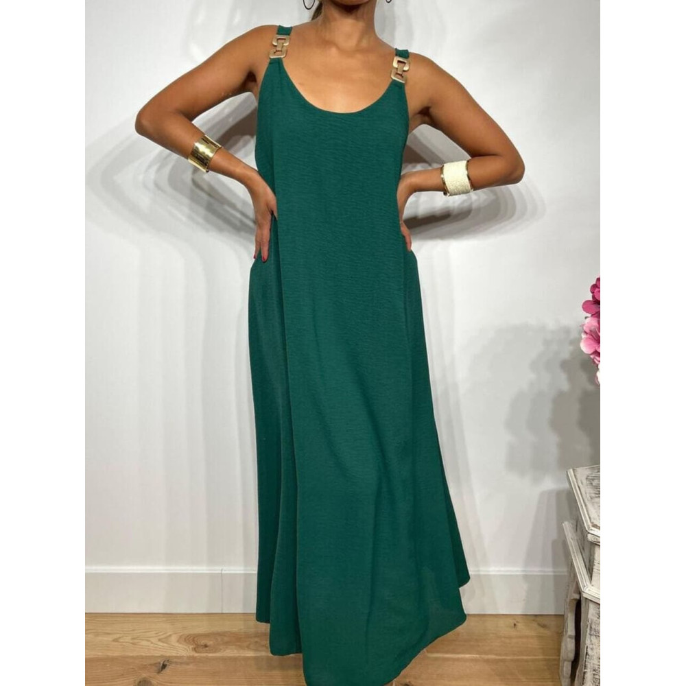 Vestido Eslabones NARELLA Verde Pino HEVE