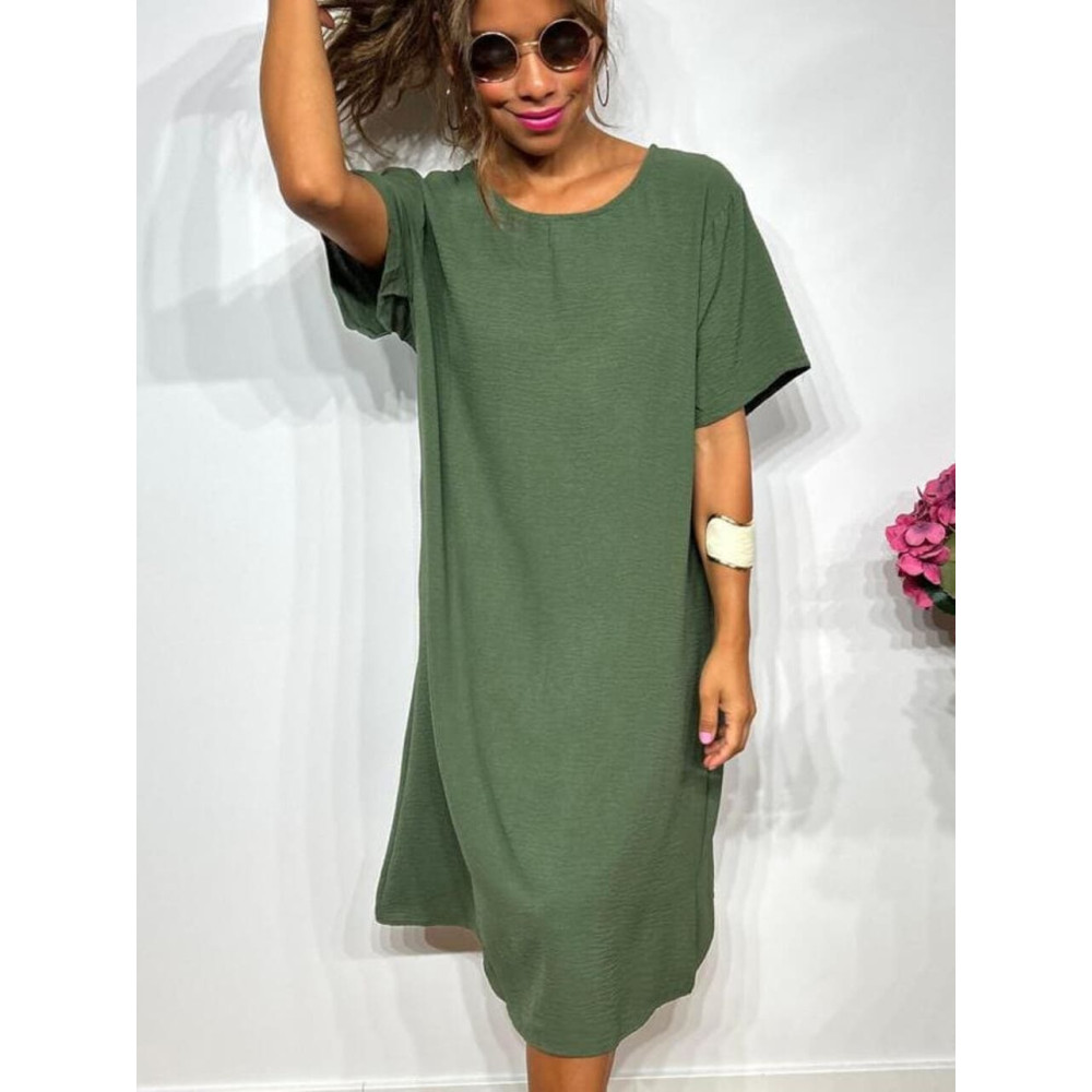 Vestido Corto Oversize MERAPHY Verde Militar HEVE