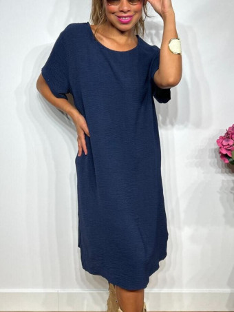 Vestido Corto Oversize MERAPHY Marino HEVE