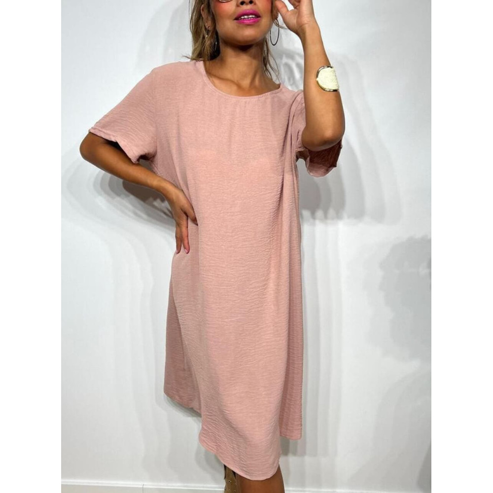 Vestido Corto Oversize MERAPHY Rosa HEVE