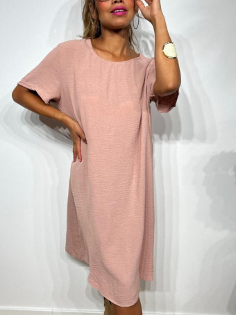 Vestido Corto Oversize MERAPHY Rosa HEVE