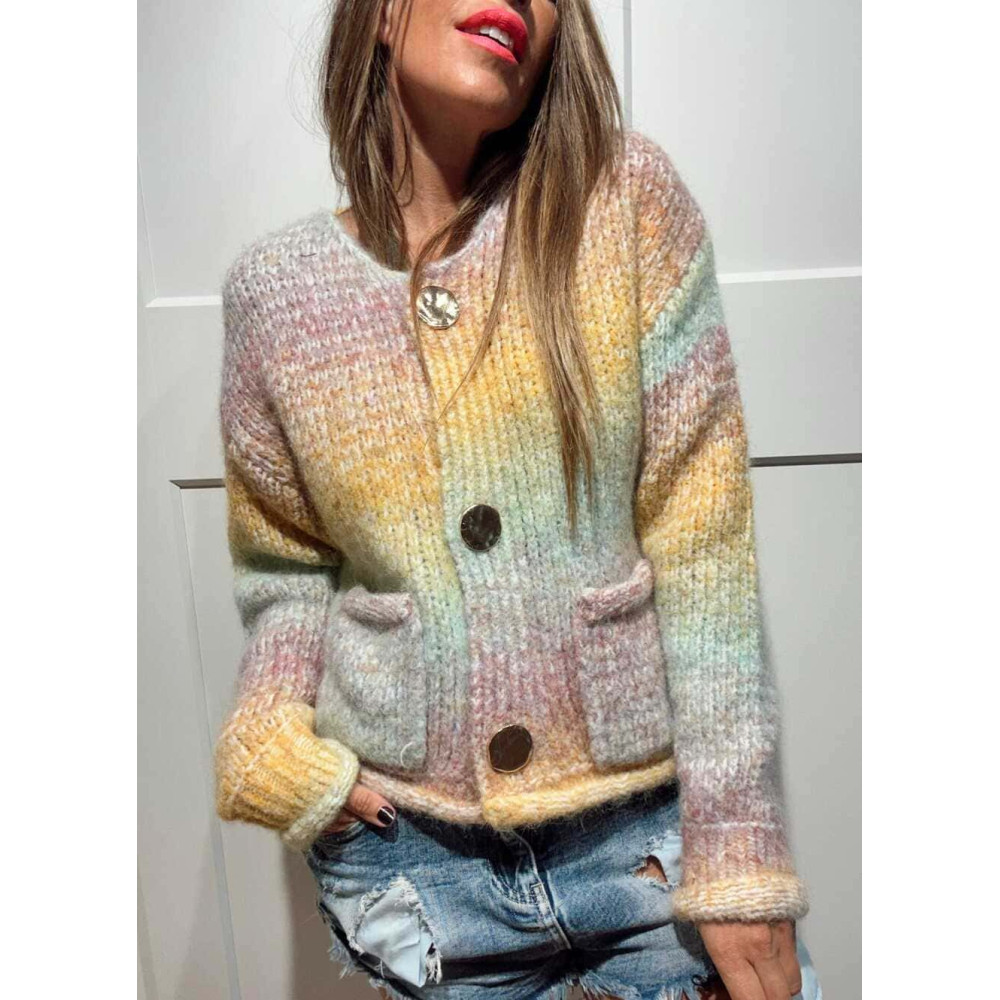 Chaqueta Punto Tie Dye YELTON HEVE Chaqueta Punto Tie Dye YELTON HEVE
