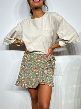 Falda Pantalón Floral RISYA...
