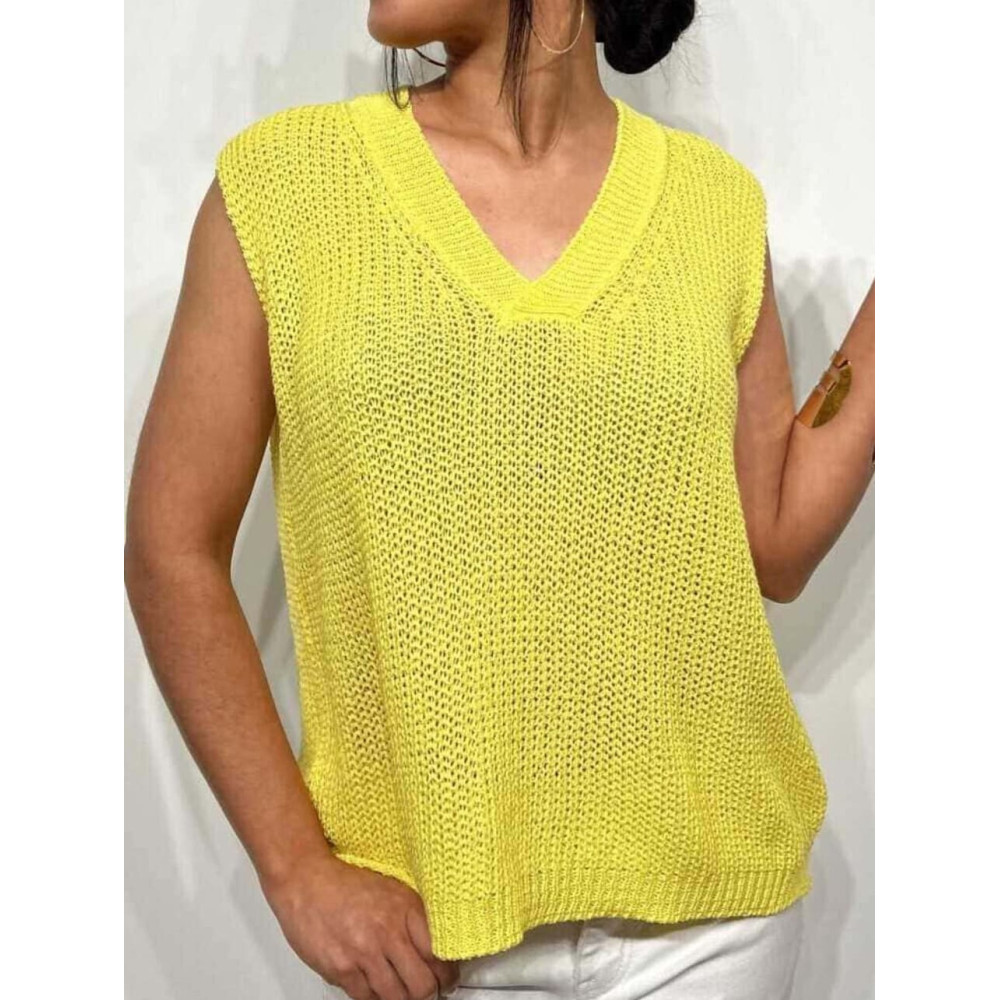 Chaleco Punto Básico SWEETCHILD Amarillo HEVE