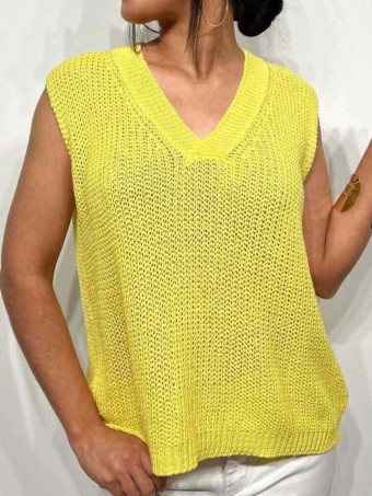 Chaleco Punto Básico SWEETCHILD Amarillo HEVE