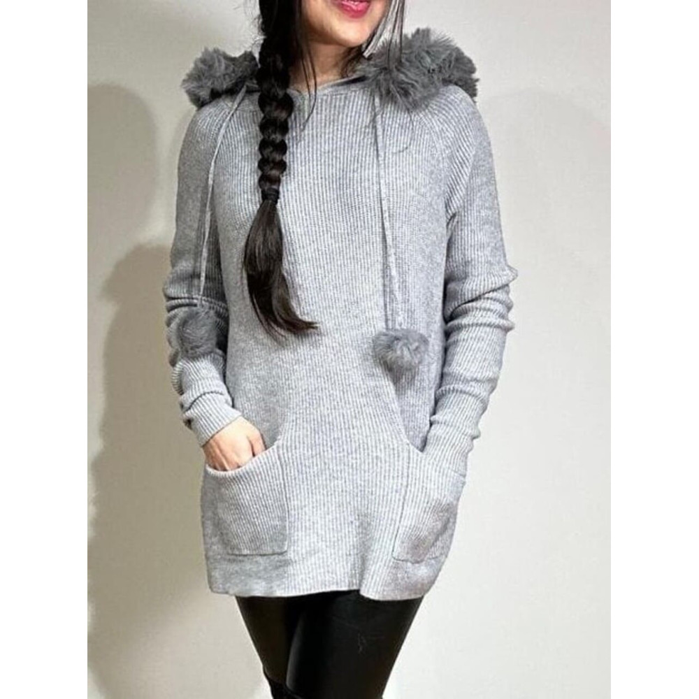 Jersey Largo Capucha WINTERDAY Gris HEVE
