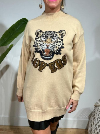 Punto Strass LEOPARD LOVERS Camel HEVE