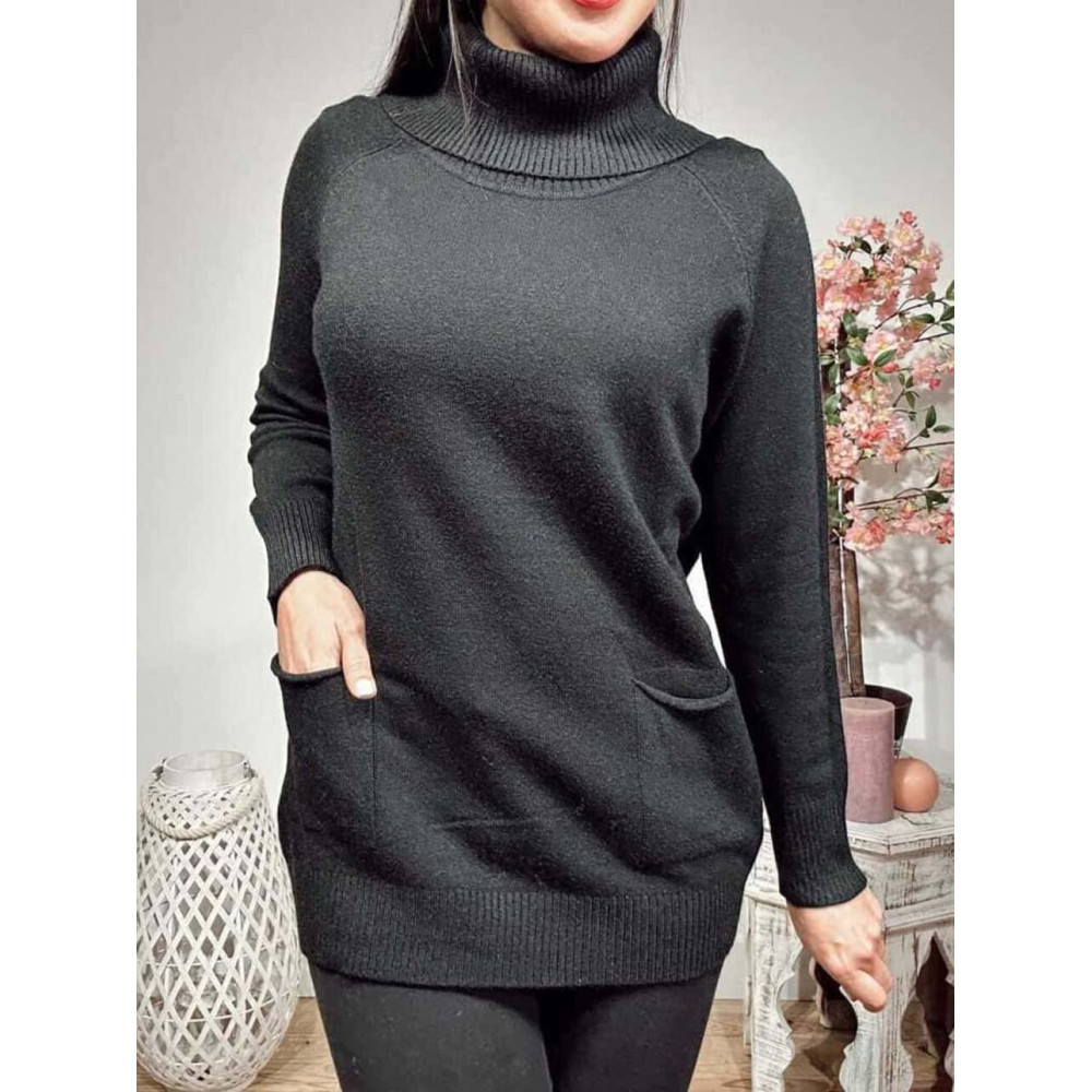 Jersey Largo Bolsillos MOAREN Negro HEVE