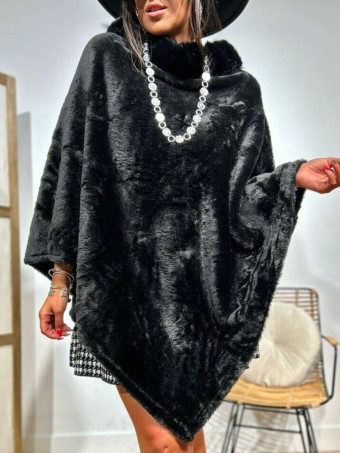 Poncho Pelo WHARMBY Negro HEVE