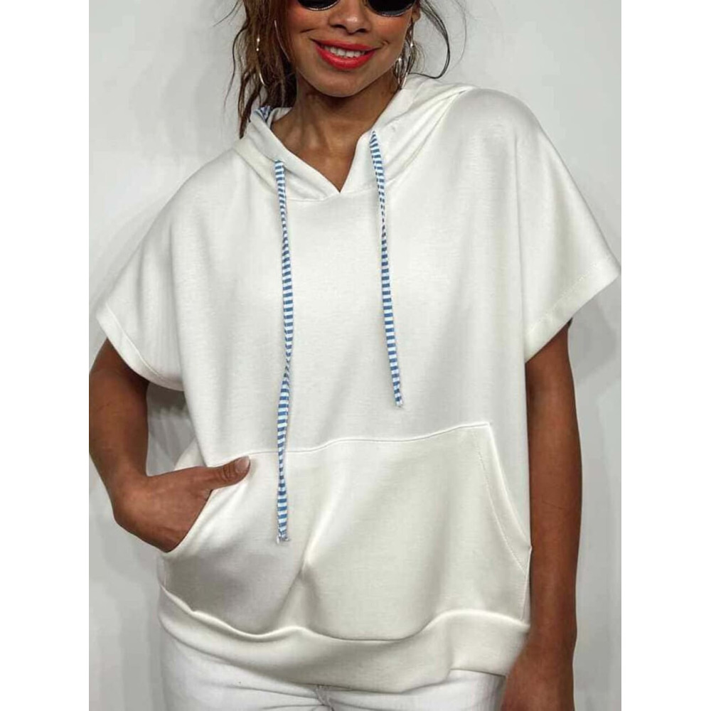 Sudadera Soft Touch Manga Corta VANDYKE Blanco HEVE