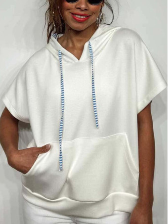 Sudadera Soft Touch Manga Corta VANDYKE Blanco HEVE