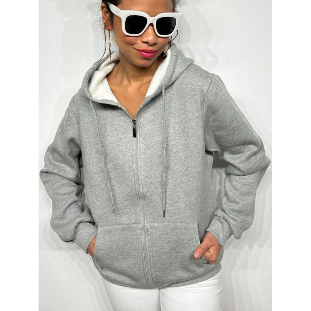 Sudadera Básica Capucha LOOTER Gris HEVE Sudadera Básica Capucha LOOTER Gris HEVE