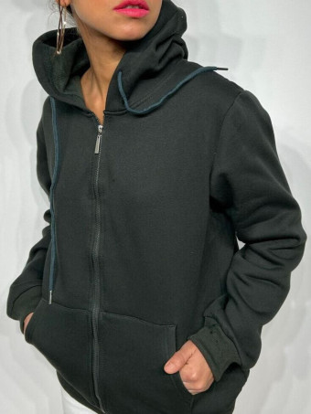Sudadera Básica Capucha LOOTER Verde Pino HEVE
