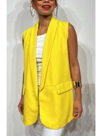 Chaleco Cuello Smoking BOOLE Amarillo HEVE