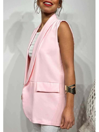Chaleco Cuello Smoking BOOLE Rosa HEVE
