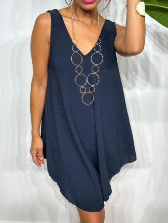 Cuerpo Evasé con Collar LAMARKIE Marino HEVE